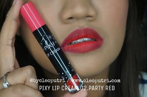 @pixycosmetics 
Lip cream 02.Party Red

#clozetteid #clozettedaily #starclozette #FDbeauty #sociollablogger #indobeautygram #love #makeup #passion #eyemakeup #bblogger #bbloggerid #beautyblogger #beautybloggerid #hudabeauty #wakeupandmakeup #makeupgeek #makeupjunkie #makeupaddict #beauty #indonesianfemaleblogger #pixylipcream #lipcreampixy #lipcream #lipsticklokal #pixycosmetics #reviewpixylipcream #swatchpixylipcream #reviewlipcream