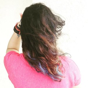 Blue-ish.. #hair #highlightshair #ombrehair #bluehair #lorealnuancelle #nuancelleblue #nuancelle #clozetter #clozetteID #clozette