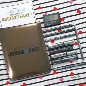 Yes!! I'm ready!! Thank you #MaybellineIndonesia for sending me #BrowItEasy kit.Will play with it SOON!!...#MELpinkpalette