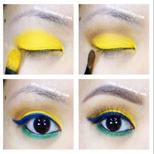 My Brazil Inspired tutorial is up on my blog! Which team is your favorite? Comment below and may be I'll do a tutorial based on your fav. Team! :) xoxoEyelid - @makeupforeverofficial no. 71 (yellow); @urbandecaycosmetics buck (crease); @urbandecaycosmetics chaos (eyeliner); @sleekmakeup dragonfly (green)Lashes - @ardell_lashes demi luviesBrows - @anastasiabeverlyhills medium ashFor full face pic, see previous post#clozetteid #kireimakeup #worldcup2014 #brazil #belletto #vegas_nay #anastasiabeverlyhills #makeup #eotd #mua #makeupartist #tutorial #beautyblog #beautyblogger #indonesian #indonesianblogger #auroramakeup #beautyshareit #picturemeetsbeauty #wakeupandmakeup #stepbystep #makeupjunkie #makeupaddict #universodamaquiagem_official #caprissmakeup