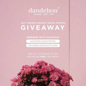 Wwooww! Kath balik dengan GIVEAWAY! So... Buruan ikutan mumpung gmpg banget niii! So far yg bs kath jamin! @dandelionwaxingid keren abis! Apapun itu!It’s @dandelionwaxingid at @intro_id GRAND OPENING! Getting nails, lashes and waxing done is now closer and easier than you think!.Join me in this giveaway and get a chance to WIN IDR 500,000 FREE TREATMENT!Just repost this with #DandelionAtIntro #DandelionxKathLakz, tag @dandelionwaxingid@intro_id, and also tag 3 of your friends!.Caranya• Account must follow @dandelionwaxingid @intro_id• Account must not be private• Multiple entries allowed• Last repost by May 30th 2018 at 24:00.Winners will be announced on May 31st 2018....#dandelionatintro #dandelionxkathlakz #bloggerindonesia #lookbookindonesia #beautyguru #beautyvlogger #beautyblogger #clozetteid #bloggerstyle #fashionblogger #fashionstylea #fashionindo #indonesianbeautyblogger #indonesian_blogger #indonesiabeautyblogger #youtubeasia #youtuberindonesia #clozetteambassador #beautyindonesia #indobeautygram #giveaway #giveawaysurabaya
