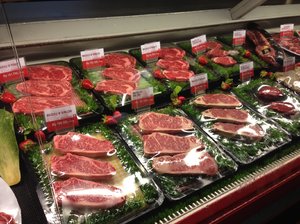 Eenie meenie miney mo.. which slab of protein should I choose for dinner... contrary to popular belief, red meat is just as important as veggies.. lots of nutrients that not only boosts immune system, but promotes good skin! 