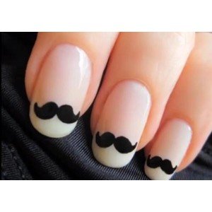 mustache french tip 