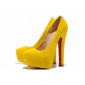Christian Louboutin Daffy 160mm Suede Pumps Yellow