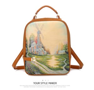 WINDMILL backpack - kulit pu - L24 W6 H30 - 650gr - zipper+long strap