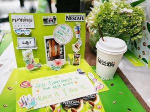 Hello, there!!
.
.
.
All Good Morning start with coffee.. so "When in doubt, drink NESCAFE" ☕
.
.
.
happy to be here at #GreenBlendXClozetteID and make a pop up card.. excited! Gain more confidence to myself 💙 #pancarkanPercayaDirimu 😍 and this is mine 😍
.
.
.
Remember one thing, girls! "Self Confidence is the best outfit. So.. Rawk it! Own it!!" Cheers!!
.
.
.
#clozetteid #lifestyle #nescafeindonesia