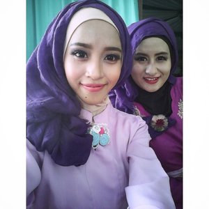 Makeup and hijab for Ismah & Riri♥♥ sama sekali gak sempet foto before after perorangan -____- clearer version on my camera~~ #makeupplay #makeupbyme #lilintanggghijab #lilintangmakeup #makeover #beauty #beautybloggerindonesia #clozetteid