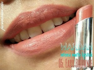 @wardahbeauty Intense Matte Lipstick ~~ 05. EASY BROWNIE.

A peachy beige color to freshen up my skin tone!

#wardah #wardahlipstick #wardahbeauty #makeup #makeupfreak  #wardahintensemattelipstick #lipstick #easybrownie #lipstickchick #lipstickaddict #lipstickfreak #clozetteid #blogger #bloggerindonesia #indonesianbeautyblogger #byfiarevenian #beautybloggerindonesia