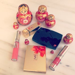 September haul #makeup #makeupaddict #fdbeauty #fdnetwork #clozette #clozetteid #ysl #lancome #eyeshadow #lipstick #lipgloss #reflection #matryoshka #russian #gold #orange #red #pink #tagsforlikes