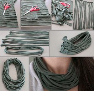 t-shirt turned infinity scarf tutorial