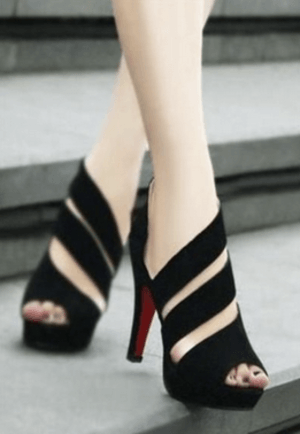 Strappy Peep-toe Platform Sandals