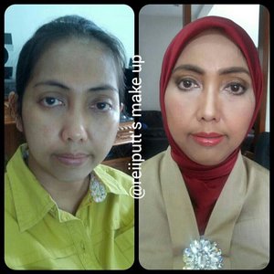 Today's make up for dr. Nunung, no false eyelashes and no eyebrows trim. Book me for your special day :) #muajakarta #makeupartist #mua #makeover #makeupbyme #reiiputt #clozetteID #indonesiabeautyblogger #beautyblogger #beautybloggerid #beforeandafter