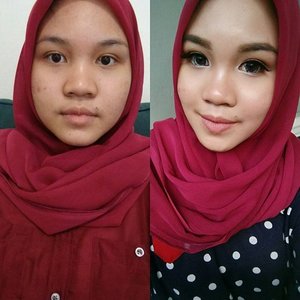 Believe me this is one same person, yup me! before and After make up with favourite softlens Ice No. 8 purchased from @lensza #lenszatbs #photocompetition #beforeafter #makeup #transformation #makeupartist #beautyblogger #clozetteid