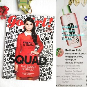 Thank you for featuring me and my mini review on my favourite cleanser and toner @gogirlmagz, Get your January issue now! #gogirl #magazine #beauty #beautyblogger #beautybloggerid #indonesiabeautyblogger #ibb #toner #cleanser #clinique #nivea #clozetteid #clozetteambassador