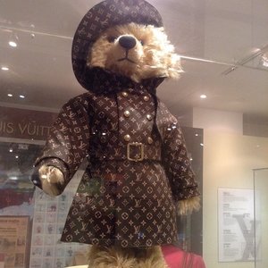My kind of Teddy Bear, Teddy is wearing Louis Vuitton kkkk, and it is original #teddy #teddybear #louisvuitton #designer #teddybearmuseum #jeju #korea #clozetteid