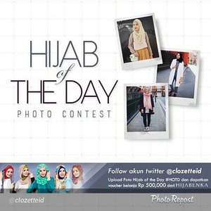 By @clozetteid "Halo Clozetters, Ada kuis seru nih di akun sosial media twitter Clozette Indonesia buat para pecinta Hijab Fashion. 
Caranya gampang:
1. Follow twitter @ClozetteID (https://twitter.com/ClozetteID)
2. Upload foto HIjabOfTheDay (HOTD) kamu di akun twitter-mu dan mention ke @ClozetteID dengan mencantumkan Hashtag #ClozetteID #HOTD

Foto HOTD terbaik akan mendapatkan Voucher Belanja Hijabenka.commasing2 sebesar Rp500.000,- untuk 4 pemenang. Cek disini untuk info lebih lanjutnya http://goo.gl/w565Fx

#clozetteid #hijabcontest" via @PhotoRepost_app