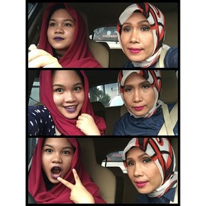 Mother daughter traffic jam selfie time #selfie  #wefie #motheranddaughter #clozetteID #jakarta #macet #banget #KZL #lookatmylips