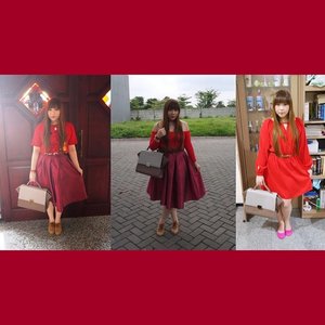 #blogupdate #chinesenewyear #cny #outfits #red http://www.pinkandundecided.blogspot.com/2015/02/shades-of-red.html #fashion #ootd #clozetteid #clozetteidgirl #reddress #flareskirt #tafettaskirt #redskirt #blogger #indonesianblogger #surabayablogger #fashionblogger #indonesianfashionblogger #surabayafashionblogger