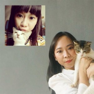 The left one is me with Mayo's grandma 😽 back then, I don't wear much makeup 😂 #tbt #throwback #sociollachallenge #utamaspice #advday5 #mybeautyadventure #catperson #cat #pet #clozetteid