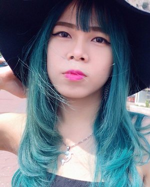 🦄 #motd #haircrush #asian #mermaidhair #unicornhair #green #selca #clozetteid #bloggerbabes