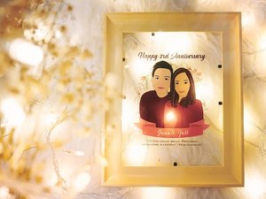 I'll choose you over and over, without pause, without a doubt, in a heartbeat. I'll keep choosing you ❤Thankyou @pomegrane_project for this beautiful artworks 😘 #jujucouple. #happyanniversary #anniversarygift #artworks #custompictureframing #customgift #clozetteid #anniversarygiftideas #giftideas