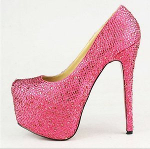 Stiletto pink shoes