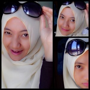 #hijaboutfitoftheday my yellow siffon hijab :3