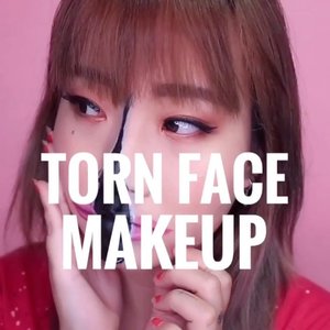 Torn Face Makeuo Tutorial !.Inspo : @mimlesDeets :@getthelookid L'oreal Infallible Fresh Wear Foundation - Natural Rose@getthelookid L'oreal Infallible More Than Concealer - Natural Rose@minuet.official Face Palette@colourpopcosmetics Lippie Pencil - Gossip@colourpopcosmetics Creme Gel Liner - Boots & Exit@pac_mt Liquid Eyeliner@maybelline Fashion Brow@abstractbeautyid Eyelashes@mehronmakeup Fantasy Makeup AQ Palette#beautybyvilly.#splitface #amazingmakeupart #illusionmakeup #sfxmakeup #sfxmuaindonesia #sfxindonesia #sfxmakeupindo #facepaintingindonesia #artmakeup #crazymakeups #undiscovered_muas #indobeautysquad #beautybloggerindonesia #indobeautygram #jakartabeautyblogger #100daysofmakeupchallenge #clozetteid #cchannelbeautyid #tampilcantik #ragamkecantikan #colourpopme #makeuptutorial #tutorialmakeup #makeupvideo