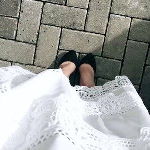 White dress x Black heels kinda day #nadyacecilliadotcom #clozetteid #beautynesiamember
