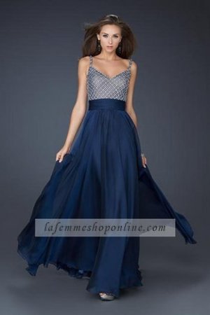 This Dress features Side Zipper, V-cut Back, Sweetheart Neckline, A-Line Waistline, Beaded Bodice and Straps, and a Long Frowy Skirt. This Dress is Perfect as a Homecoming Dress, Wedding Guest Dress, Prom Dress, or a Special Occasion Dress.

Size: Standard Size or Custom Made Size
Closure: Zipper
Neckline: Two Shoulder
Waistline: Empire Waist
Color:Navy
Details: Beaded Bodice, A-Line skirt,Sleeveless
Fabric: Chiffon
Length: Long
Tag: Sequin,Open back,Spaghetti Strap,Navy,Long,Prom Dress