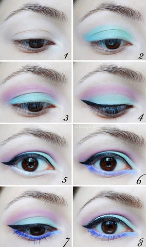 gothic eyes in pastel color