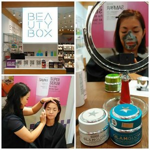 .
I'm at @beautyboxind for Beautybox Experience Day ~ Skin Care Edit Event.
Trying out Glamglow mask and cleanser, and get make over from @satomakeup beauty expert of Beautybox Indonesia.
.
#beautyboxindonesia #beautybox #skincare #experienceday #happyday #beauty #clozetteid #beautyblogger #bblogger #bloggerslife