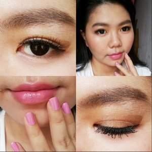 So here are my detailed makeup that inspired from @abeautifulwhim 😘 , MAC girl with cooper eyes and pink lipstick.  Since i don't have any MAC products here are list product that I used for this  look 😃 Face: @sarange_id triple crown bb cream @viva.cosmetics perfecting loose powder Ac contour from @zebbyzelf Blush:  @viva.cosmetics blush on 01 highlighter : @wetnwildbeauty  in champagne rose Eyes: @viva.cosmetics eyeshadow 04 Naked basic for outer v and crease from @g_beauty_blog  Mascara : @silkygirl_id big eyes Eyetape : starrylight eyeshadow base @viva.cosmetics Lashes @newglowlashes Eyebrow:  missha automatic brow pencil Eyeliner : mizzu pen liner Lips using @sariayu_mt papua 02 Nails:  kiko nail polish from @g_beauty_blog Woaa thats a plenty of products actually when you writing that lol! #motd #clozetteid#makeup#gbeauty #abeautifulwhim #villemo20 #jovialbeauty #tinaaustinpaul #potd #zebbyzelf