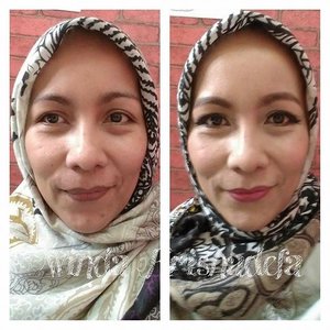 Playing make-up at home, and there you go. 😂 #cotd #makeover #makeupbattle #makeup #cosmetics #beauty #clozetteid #beforeafter #nofilter
