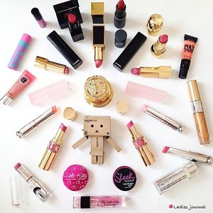 #lippie day! My circle of life 💕
#ysl #chanel #dior #vdl #maybellin #benefit #hellokitty #lola #sleek #shuuemura #tomford 
What is yours? 💄
#ladies_journal #clozette #clozetteid