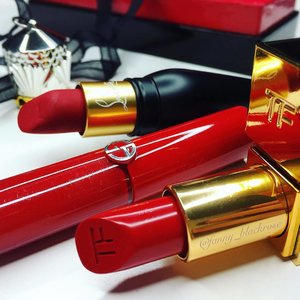 #redlips please #💋 #💄 #❤️ #red #lipstick #lippost #louboutin #rouge #armanibeauty #giorgioarmani #tomford #tf #tomfordlipstick #makeup #makeuppost #makeupmafia #makeupjunkie #clozette #clozetteID #beauty #luxurymakeup
