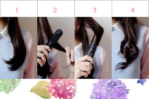 A simple tutorial how to curls your hair instantly with flat iron ☺♥ #coloredcanvasdotcom