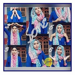 two tone hijab with motif hijab tutorial