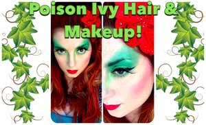 Poison Ivy Halloween Hair and Makeup Tutorial by CHERRY DOLLFACE - YouTube