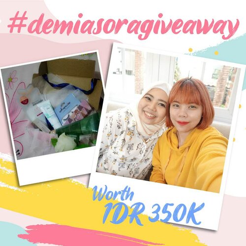 ..
GIVEAWAY TIME!!!
..
Aku dan @sora_dee mau bagiin hampers makeup + skincare senilai total 350k nih gaes, ada yang mau? ..
Caranya gampang banget :
1. Follow @deemiiaa @sora_dee
2. Komen DONE di post ini dan tag juga temen kamu [boleh berkai-kali comment asal mention temen berbeda] + Share di IGS kamu mention aku, Sora, dan temen kamu yaa 🎈
3. BE ACTIVE 🎀
..
5. Batas komen tgl 15 April 2020 jam 23.59, pengumuman tanggal 16 April 2020
..
6. Akan dipilih 1 orang pemenang yg akan dapet hadiah worth 350k buat kamu yang PALING AKTIF di akun kita berdua
..
🌼 #DemiaSoraGiveaway Part I
..
#giveawayindo #beautygiveaway #giveawaybeauty #giveawayhunter #giveawayindonesia
#giveawaybandung #giveaway #DEMIAsGiveaway