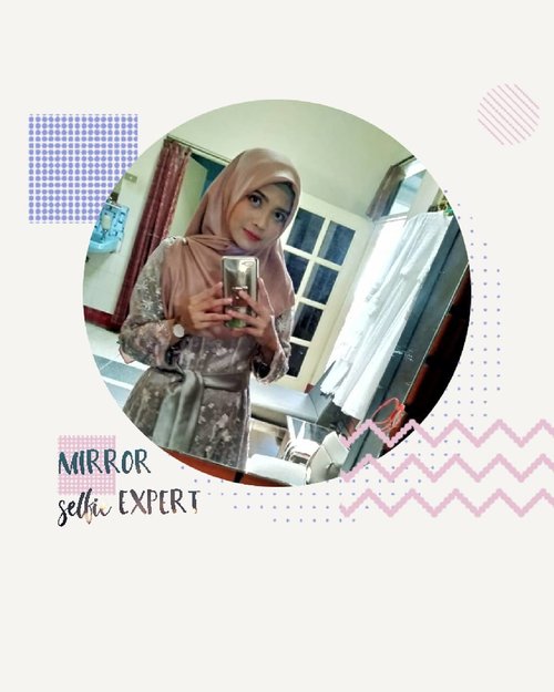 💯 Mirror selfie expert 🤪.....#heizyi #clozetteid #hijablook #wearthisnext #bridesmaids on #brotherwedding = #TabunganKenangan