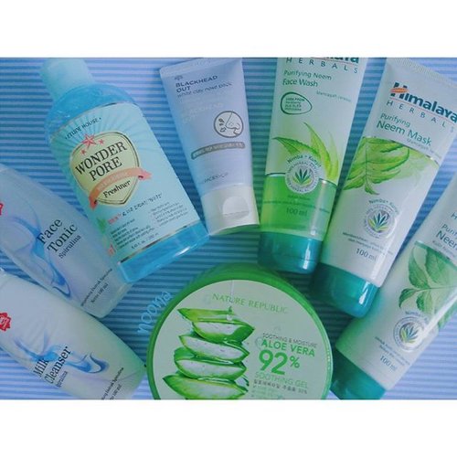 My [green-blue] skincare routine for acne prone, oily, and problematic skin.#myfavoriteskincare #ClozetteID #COTW #beauty #skincare