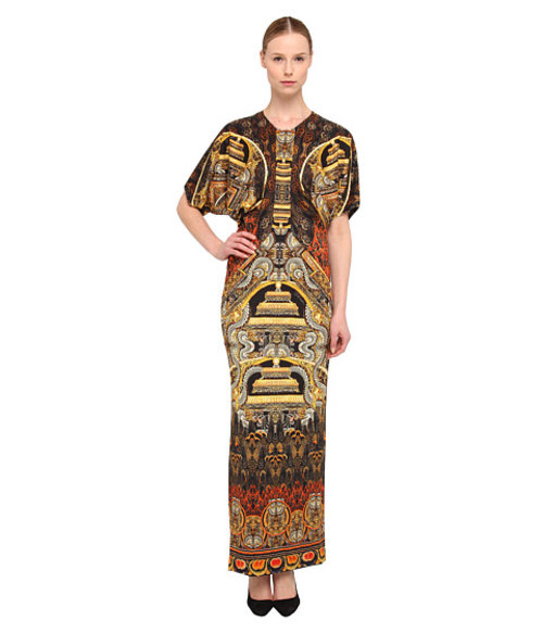 Just Cavalli Mandala Print Gown Gold - 6pm.com