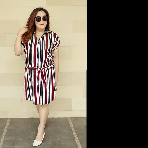 "Hellow bibibssss... When stripe looks good on me"...#ootd#ootdfashion#summeroutfit#lifeissosimple#travelwithstyle#stylewithme #selfie#stevydiary#thanksgod#instagram#walkwithstevy#celebratemysize#plusmodelmag#lookbookindonesia#endorsement#ootdasia#clozetteid