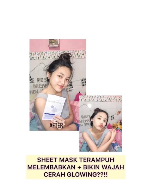 ‼️REVIEW TIME‼️Hi beauties! Jadi aku mau bagi tips kulit wajah tetap lembab,sehat,cerah,dan glowing walaupun #dirumahaja . So,ini dia sheet mask recommended dari aku yaitu sheet mask dari @riveracosmetics ✨. Aku pakai sheet mask ini krn sebagus itu utk menutrisi kulit wajah kita dan menjaga agar kulit wajah ttp lembab,sehat,dan glowing.Nah sheet mask dr @riveracosmetics ini ada 2 variant nih:.💜RIVERA MOISTURE LOCK✔️Mengandung Omega-3 sebagai antioxidant alami✔️Mengunci kelembabpan alami kulit✔️Membuat kulit halus,lembut,dan bercahaya✔️Cocok untuk kulit kering dan sensitive(after taste setelah pakai ini kulit wajahku jd lembab bgt,kenyal,cerah,dan glowing) 🧡RIVERA ULTIMATE RADIANCE✔️Formulanya vit c,aloe vera,dan cucumber extract utk menutrisi kulit✔️Membantu mencerahkan kulit✔️Membuat kulit halus,lembut,dan bercahaya✔️Cocok utk kulit kering dan sensitive.Nah buat dptin sheet mask ini gampang bgt lho! Kalian bisa beli di online store rivera cosmetics seperti sociolla dan shopee dngn harga yg affordable❤️.#KelilingYourBoredom #livelifeempowered #clozetteidHd by @yana.management