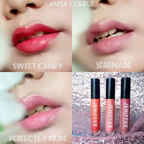 Here's a swatch of the colors Jeniffer Soft Matte Lip Cream from @jeniffer_beau 📢.Kalau diliat sekilas shade Serenade dan Perfectly Nude ini hampir sama, tapi sebenarnya beda kok💋Sweet Candy -- Coral Red💋Serenade -- Nude Brown💋Perfectly Nude -- Nude PinkTekstur Lipcream ini sangat creamy, pigmented dengan hasil akhir yang Matte ~~ Ringan dan melembabkan bibir .. wanginya like cupcake gitu 😋.Harganya Rp32.000 aja loh, kalian sudah bisa mendapatkan Lipcream kece ini ^^.Fyi warna favorit aku tuh Sweet Candy dan Perfectly Nude ~~ Kalau kalian suka warna yang mana nih? ❤❤....#wakeupandmakeup #cantikekonomis #tipskecantikan #belajarmakeup #kecantikan #inspirasicantikmu #tampilcantik #giselslook #makassarbeautygram #beautygoersid #hijabersbeautybvlogger #beautyfeatid #beautysocietyid #lipstickswatches #clozetteid #reviewanisasyaiful