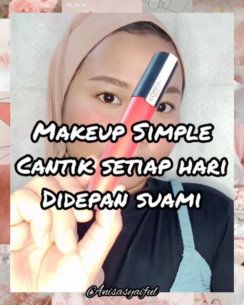 Judulnya agak alay ya hahaa 😆.Sejujurnya kalau dirumah, aku tuh jarang banget yang namanya full mekap .. palingan pakai lipstick + bedak tabur aja agar wajahku gak pucat-pucat amat 😅 biar enak dipandang cuami wkwk.Makeup Deets:- Calmia perfect outdoor sunblock- The saem tip concealer- L'Oreal paris rouge signature matte- Emina bright stuff loose powder- Mixdair mascara