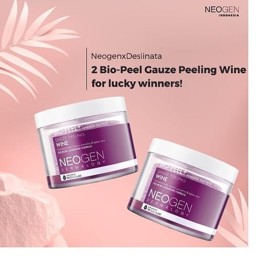 Guys sesuai Janji dan Request, aku mau berbagi kebahagian ku dg kalian semua. Karena sekarang ini aku lagi nyobain Neogen Bio-Peel Gauze Peeling Wine, sekalian nih aku dan Neogen Dermalogy Indonesia mau bikin Giveaway NeogenxDesiinata yang berhadiah 2 (dua) buah Neogen Bio-Peel Gauze Peeling Wine. Caranya gampang banget, kamu cuma perlu:1)	Ceritakan di kolom komentar, permasalahan kulit wajahmu saat ini dan kenapa kamu pengen banget cobain Neogen Bio-Peel Gauze Peeling Wine?2)	Follow akun instagram ku  @desiinata dan @neogendermalogy.id  pastinya serta Subcribe Youtube Channelku DESIINATA3)	Mention 5 (lima ) orang temenmu untuk ikutan giveaway ini.4)	Jangan lupa pake hashtag #NeogenIndonesia dan #NeogenxDesiinata..Periode Giveaway NeogenxDesiinata dimulai dari tanggal 6 hingga 11 September 2019. Pemenang akan diumumkan di tanggal 12 September 2019 ya! Good luck!#giveaway #kuis #kuishunter #giveawayneogen #clozetteid