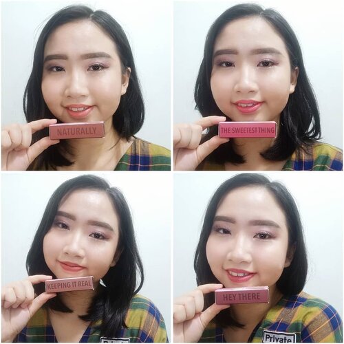 Are you #TeamNude ?or Are you #TeamBold ?.Dari 8 shade / warna Matte Generation Lipstick @mybeautystoryid ini mana yang jadi favorit kalian? Kalau aku pribadi, aku sih #TeamNude dan aku suka shade "The Sweetest Thing" yg wrnanya pinkies banget soft dan cantik gt wrnanya, cuma nih ya kadang-kadang kalo mood lagi happy banget, pengen aja gitu merasakan jadi #TeamBold dan shade yang aku suka banget karena emg sblmnya ga pnh pny warna ini, shade "Miss Popular", warna ungu seger gitu ya kan 💜.Nah, kalau kalian masuk team mana nih? #TeamNude or #TeamBold ? Yang penasaran sama Matte Generation Lipstick nya @mybeautystoryid kalian bisa langsung kepoin instagram nya atau web nya, www.mybeautystory.com 💜💙💚.#AForAlinda #alindaaa29 #alindaaa #alinda #ClozetteID #byalindamakeup #jalani_nikmati_syukuri #rejekigakketuker #mybeautystoryid #mattegeneration #BeautyCollabID #BCollabID #BeautyCollabIDxBeautyStory