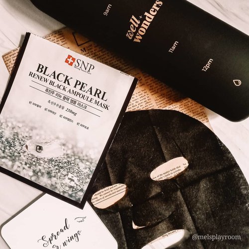 Sheet masking is just like a privilege to me since I have to keep juggling all day long. Doing my duty as a mom of 2 kids and a blogger.

After a long wait, yesterday I finally be able to have me time by wearing a black #sheetmask from @snpofficial.id. This sheet mask I got as a merchandise while attended their mini gathering on last March.

This sheet mask's purpose is to noursih and refresh our tired skin.

I love the essence texture that not to thick nor sticky, yet not too watery. The consistency is just right, no essence was dropped down while spreading the folded sheet mask. 
Have you ever tried this sheet mask too? Any comment of yours?
.
.
.
#kskincare #koreanskincare #kbeautyskincare #kbeautyaddict #skincareroutine #skincareblogger #skincareenthusiast #skincareobsession #skincareaddiction #365inskincare #iloveskincare #igskincare #igtopshelfie #itgtopshelfie #skincareflatlay #beautyflatlay #flatlaystyle #flatlayofheday #hygge #slowlife #selfcare #skinfluencer #takecareofyourskin #skincare101 #skincaredaily #skincarejunkie #idskincarecommunity #beautefemmecommunity #clozetteid